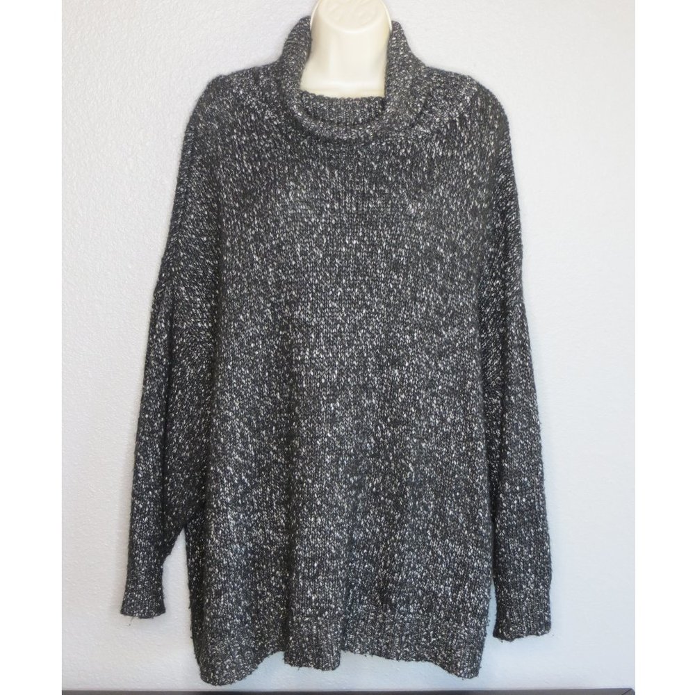 Beautiful Eloquii Heathered Black Soft Turtleneck Sweater - Size 26/28 -…